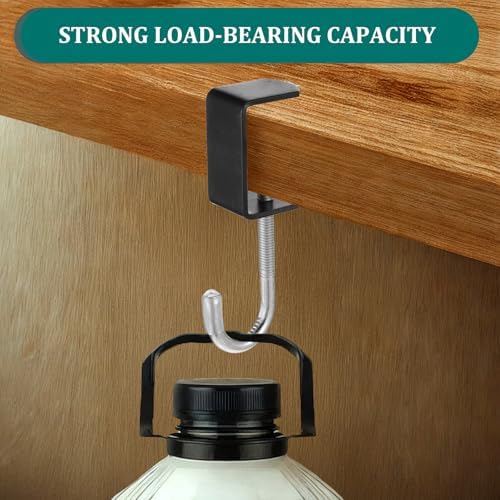 cobee Clamp-On Under Desk Hooks, Desk Mount Hanging Bag Holder Metal Hook - Image 3