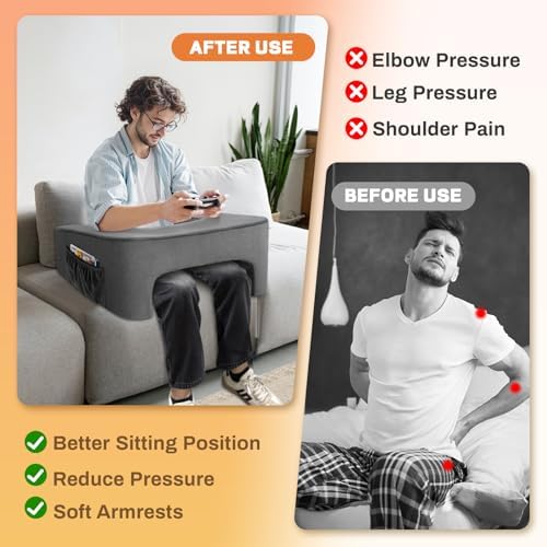 TranquilRelax Reading Pillow for Sitting in Bed, Pillow for Bed Sitting - Image 3
