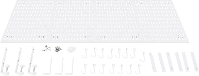Desk Pegboard, Plastic Privacy Divider & Desk Partition Panel, Office Accessory Organizer No-Drill Mounted Pegboard for Home, Office, Gaming (White, Clamp-on) - Image 7