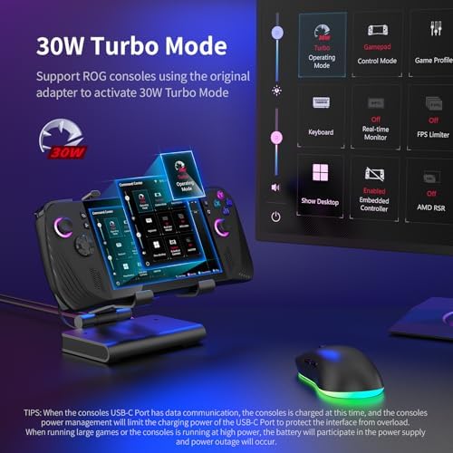 Adjustable Stand Steam Deck Docking Station with RGB Light Cooling Fan - Image 6