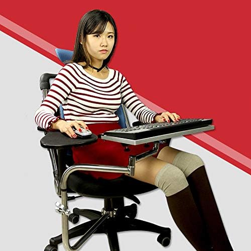 Computer Keyboard Stand Laptop Mouse Mount for Workstation Video Gaming, Installed to Chair or Any Round Bar with Maximum 1.96 inch Diagonal Thickness by MagicHold