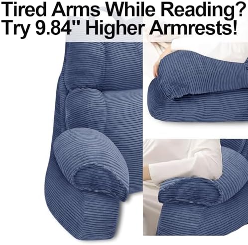 RRPAHWTV Reading Pillow for Bed with Arms, Back Support, Memory Foam - Image 4