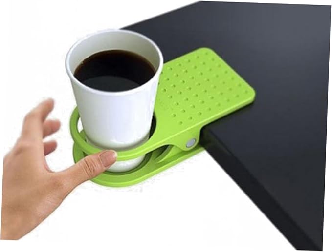 STOBAZA 3pcs Plastic Clip Table Cup Holder Clamp Random Drink Holder for Office Home Restaurant Fits Standard Cups and Cans - Image 7