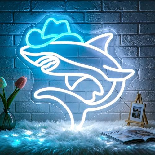Neon Sign, Shark Neon Signs for Wall Decor LED Signs Neon Light by GdbkabfNeonSign