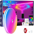 Cozylady RGB Neon Light LED Rope Light,Waterproof Bluetooth APP Remote Control Music Sync Strip Light,24V Flexible DIY Silicone Light for Bedroom Home Indoor Outdoor Decoration by CozyladyInc