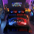 Feelyou Kids 3D Video Game Contoller Comforter Set,Gamer Bedding Set Toddler Size for Boys Teens Bedroom Room Decor,Game Gaming Comforter,Geometric Lightnings Blue Red Gaming Bed Set by Feelyou