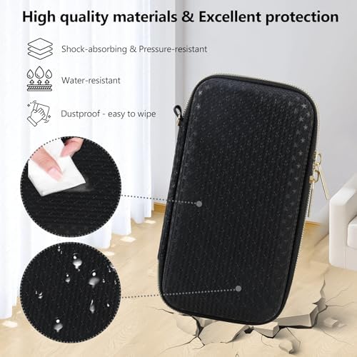 Supmay Hard Travel Case for My Arcade Tetris Pocket Player Pro, Strategic Puzzle Games, Portable Video Game System Handheld Game Protection Case with Mesh Pocket for Batteries and USB Cable, Black - Image 5