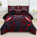 URBONUR Black and Red Gaming Comforter Set Full Size for Boys 6 Pieces by URBONUR