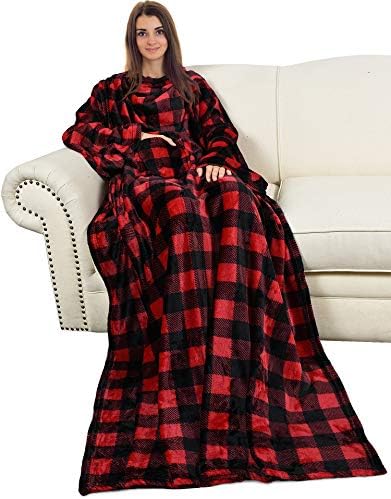 Catalonia Wearable Blanket with Sleeves for Women & Men, Fleece Wrap Throw by Catalonia