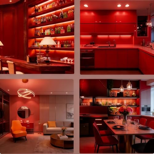 3mm Ultra-Narrow 5V USB COB LED Strip Self-Adhesive for Cabinet Gap Gaming Desk Decor(Red, 3ft) - Image 7