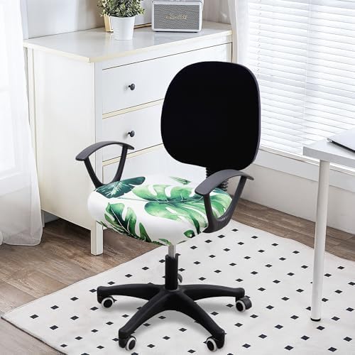 Smiry Stretch Printed Office Computer Desk Chair Seat Covers | Stretch Fit, Soft Fabric Universal Rotating Chair Cover, Washable Removable, Anti-Dust Seat Cushion Protector - Image 2