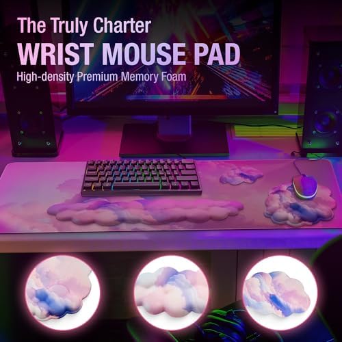 Premium Quality Cloud Wrist Rest Keyboard, Mouse Pad, Wrist Rest Pad, Wrist Rest for Computer Keyboard, Cloud Drink Coaster and Mouse Pad - Image 3