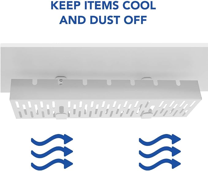 FLEXISPOT Under Desk Cable Management Tray, Metal Raceway Wires Cable Tidy Organizer Office and Home Cable Tray Use for Standing Desk (White) - Image 2