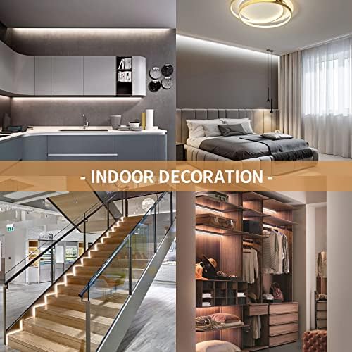 LED Neon Lights Flexible White 16.4FT/5M 12V DC Waterproof Flexible LED NEON Light for Indoors Outdoors Decorm [Power Adapter Included] - Image 4