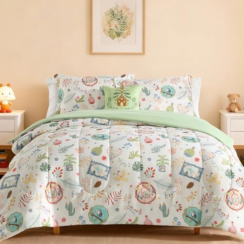 Wink Deer Twin Comforter Set for Girls-3 Pieces Printed Twin Bedding Sets by WinkDeerHomeCollection