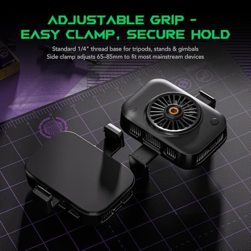 Black Shark Live Streaming Cooler – Portable Clip-On Phone Cooler with RGB Lights for Gaming, Streaming, Video Recording & Photography, Low-Noise Portable Design for Quiet, Lightweight, Easy Carry Use - Image 3