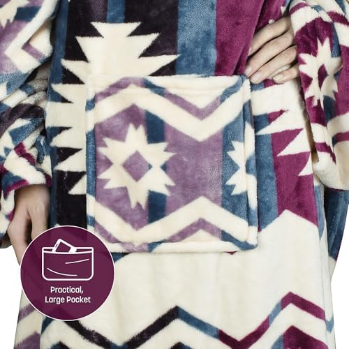 Catalonia Wearable Blanket with Sleeves for Women & Men, Fleece Wrap Throw - Image 6