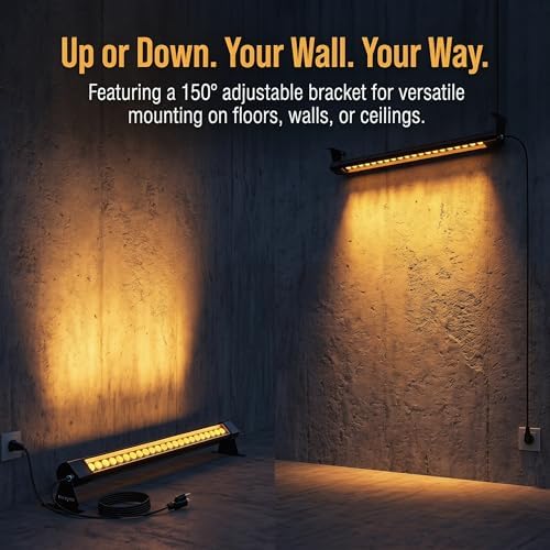 2 Pack 36W LED Wall Washer Light 2FT 2700K Waterproof IP67 Plug-in - Image 6