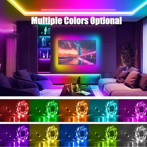 roperry 100FT Outdoor LED Strip Lights, IP68 RGB LED Lights with Remote and APP Control, Outdoor Strip Lights for Pool, Balcony, Roof, Garden, Stairs (1 Roll) - Image 2