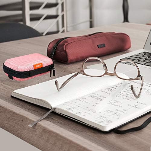 Pink Earbud Carrying Case, Lightweight Mini Universal Storage Pouch - Image 5