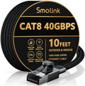 Smolink Cat 8 Ethernet Cable, 10ft 40Gbps 2000MHz RJ45 LAN Cable by Smolink