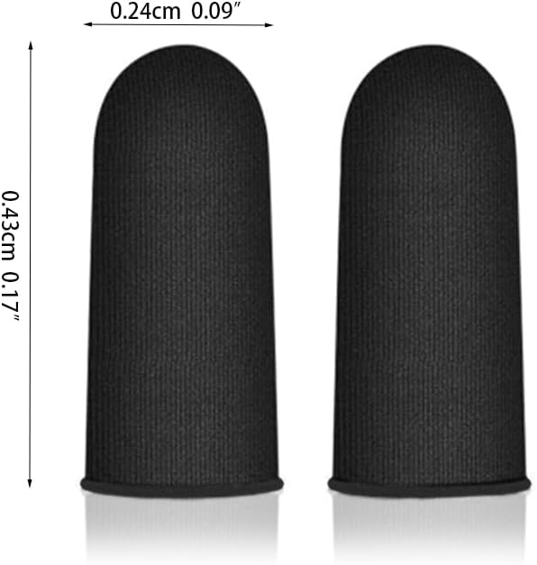 VI-FA 8 Pack Black Gaming Finger Sleeves, Breathable Anti-Slip Thumb Covers, High Sensitivity Touchscreen for Mobile Gamers - Image 5