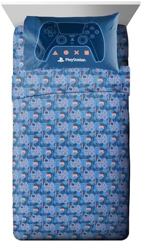 Jay Franco Kids Bed Set, Blue, PlayStation, 5 Piece Twin - Image 6