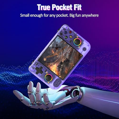 RF40H Handheld Game Console, 4.0" Retro Gaming Console Preloaded 20,000+ Classic Games, Open Source Linux System, Support WiFi Online Play, Portable Pocket Hand Held Video Game (Transparent Purple) - Image 6