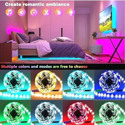 Tenmiro 50ft Led Strip Lights, Smart Led Lights Strip Music Sync Color Changing Lights App Control and 23keys Remote, Led Lights for Bedroom Party Home Decoration - Image 5