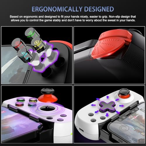 Koiiko Wireless Controller for iPhone 17/Android/PC/iPad/Tablet/Appl Arcade MFi Games/Switch, Support Streaming on PS/Xbox/PC Console, Cloud Gaming Gamepad Joystick - Turbo/Dual Motors - Image 6
