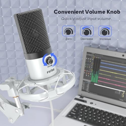 FIFINE T669 White USB Recording Microphone Kit for Vocals, Voice-Over - Image 3