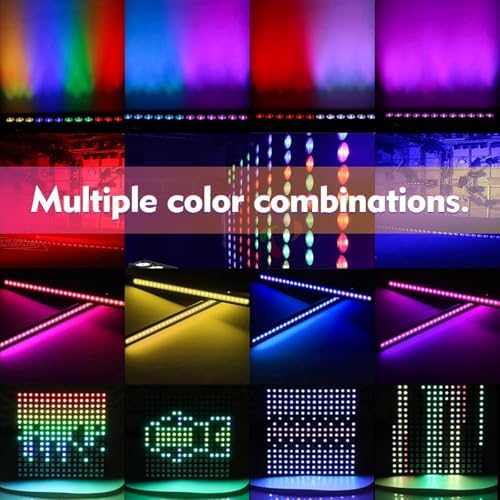 Led Stage Lights Bar,72W 24LEDs RGB Dj Strobe Party Lights Bar 3 in 1 Wall Washer Light Indoor with DMX Control AutoPlay Sound Activated Color Changing for Church Christmas Wedding Dance (1) - Image 3