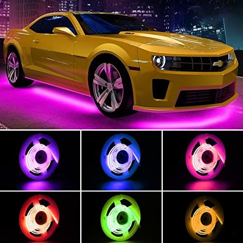 5V USB COB RGB LED Strip, 4.9ft Music Sync Tape Lights with Controller - Image 2