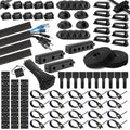 285 PCS Cable Management Kit - for Computer TV Under Desk - Black by Unknown