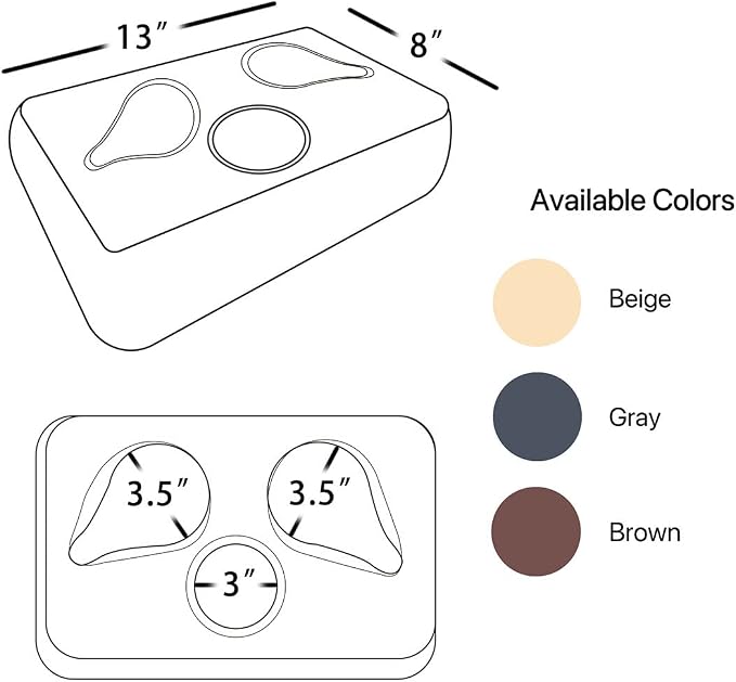 Couch Cup Holder Pillow, Couch Drinks Remotes Holder for Center of Couch, for Sofa, Bed, RV, Car (Beige) - Image 5