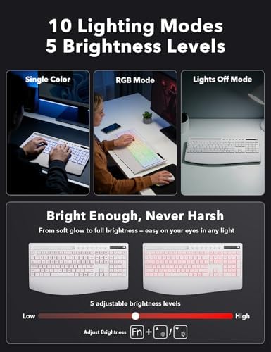 Trueque Wireless Keyboard and Mouse Combo, 4000mAh Battery, Wrist Rest - Image 4