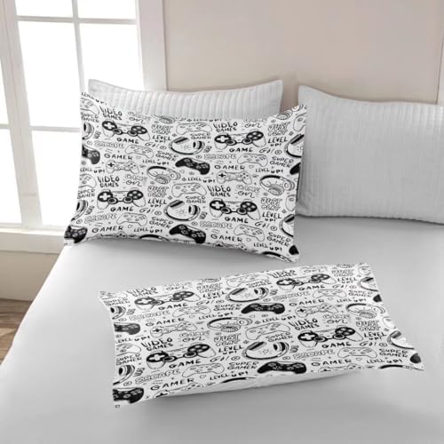 Gaming Comforter for Boys Teens,Game Bedding Sets Full,Kids Gamer Comforter Set,Video Game Bedroom Bed Set Controller Duvet All Season 3 Piece - Image 5
