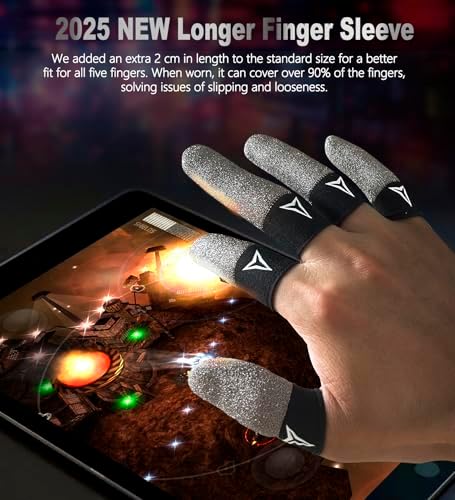 Pure Silver Fiber Professional Finger Sleeves Gloves for Mobile Gaming - Image 7
