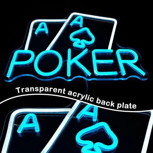 Playing Cards Neon Signs Dimmable Poker Neon Sign for Wall Decor Led Sign Gamer Neon Light Up Sign forMan Cave Bedroom Casino Bar Hotel Play Room Birthday Party Decor Shop Hotel - Image 7