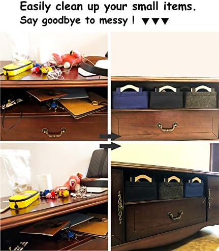 Rectangle Storage Baskets Navy Blue Storage Baskets Soft Decorative Nursery Bins for Books Magazines Album Dog Toys Bra Socks - Image 4
