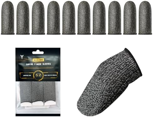 Silver Fiber Professional Finger Sleeves Gloves for Mobile Gaming by NUOZME