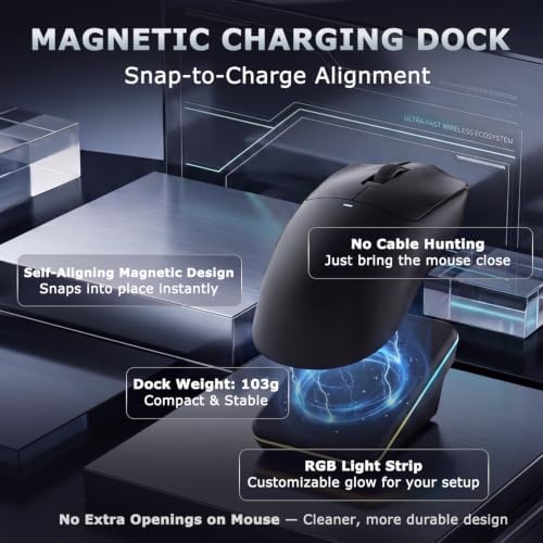 AJAZZ AJ200P MC 63g Ultra-Light Wireless Gaming Mouse, AI Voice Assistant - Image 4