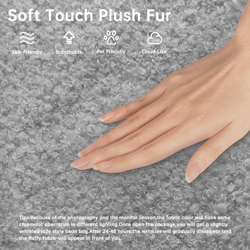 WHGBJA Giant Bean Bag Chair for Adults, Comfy Beanbag with Memory Foam | Floor Sofa Chair for Gaming, Reading, Bedroom, Living Room, Boneless, Ergonomic - Image 3