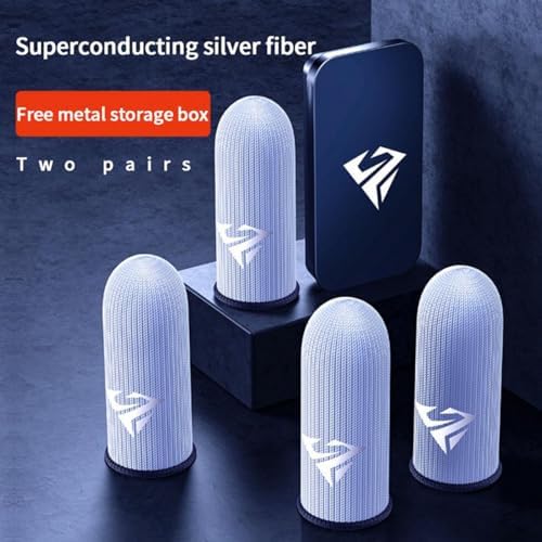 1 Pair Gaming Finger Sleeves Anti-Sweat for Mobile Game Controllers, slip Breathable Thumb Finger Cots for G/LOL, 5x5cm - Image 7