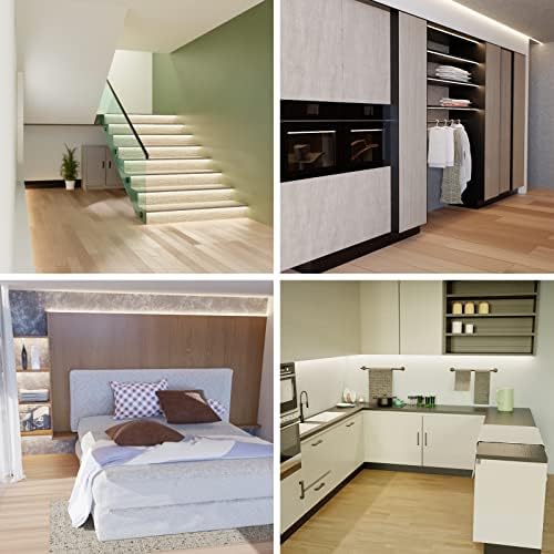 LED Strip Lights, 8ft LED Light Strip, 12V 4000K Neutral White Tape Light with PU Coating, LED Lights for Bedroom, Kitchen, Mirror, Home Decor, ETL Listed - Image 4