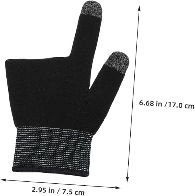 KICHOUSE 2pairs Ultra-Thin Gaming Finger Sleeves Comfortable Gloves for Mobile Gamers of Breathable Nonslip Sleeves for Extended Gaming Sessions and Billiards - Image 2