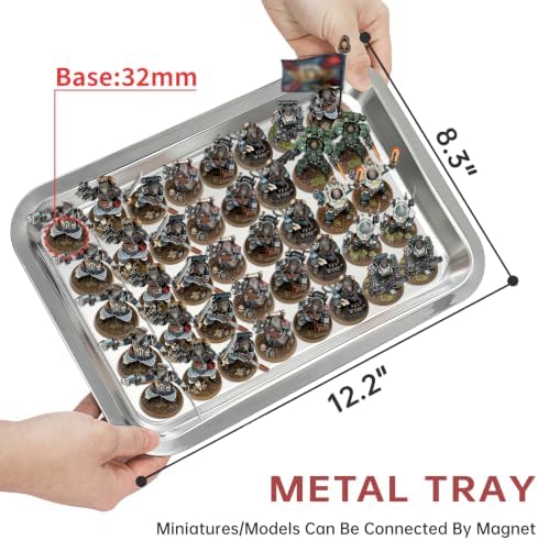 WELIDAY Miniatures Storage Case Miniatures Transport Case Aluminum Alloy Frame with Lock (Large Size) - Image 3