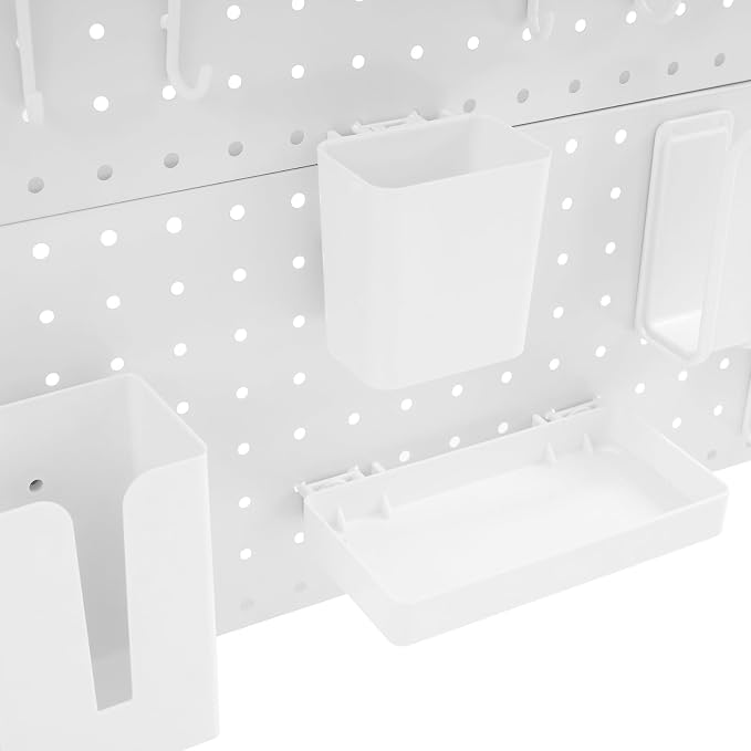 Clamp On Desk Organizer Shelf, 31.5" x 37" Desk Extender Pegboard Bookshelf Workstation Computer Desk Accessories with Shelf for Office, Privacy Panel for Gaming Desk (White, 31.5"W x 37.4"H) - Image 7