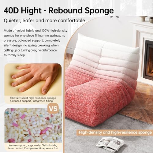 WHGBJA Bean Bag Chair for Adults, Lazy Bean Bag Sofa for Bedroom, Living Room, Reading, Gaming Floor Sofa Chair, Boneless, Comfy - Image 4