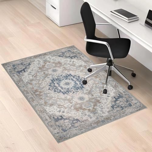 Office Chair Mat 36"x48", Hardwood Floor Protector Mats Under Computer Desk | Odorless, Easy Glide, Heavy Duty 1/5" Thick Computer Gaming Chair Mat, Anti-Slip, Non- Curve, Floor Rug for Home Office by WelcometoHome